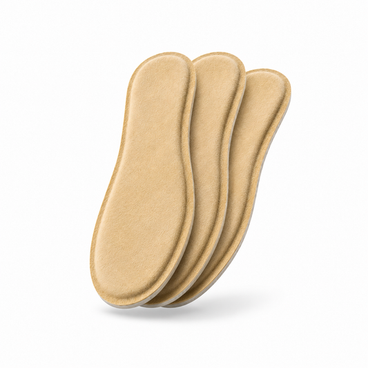 SPA GAIT Solid Adaptive Leather Insoles — 3 pairs pack. Premium textured leather insoles with stronger support that gradually mould to your feet for lasting personalised comfort.