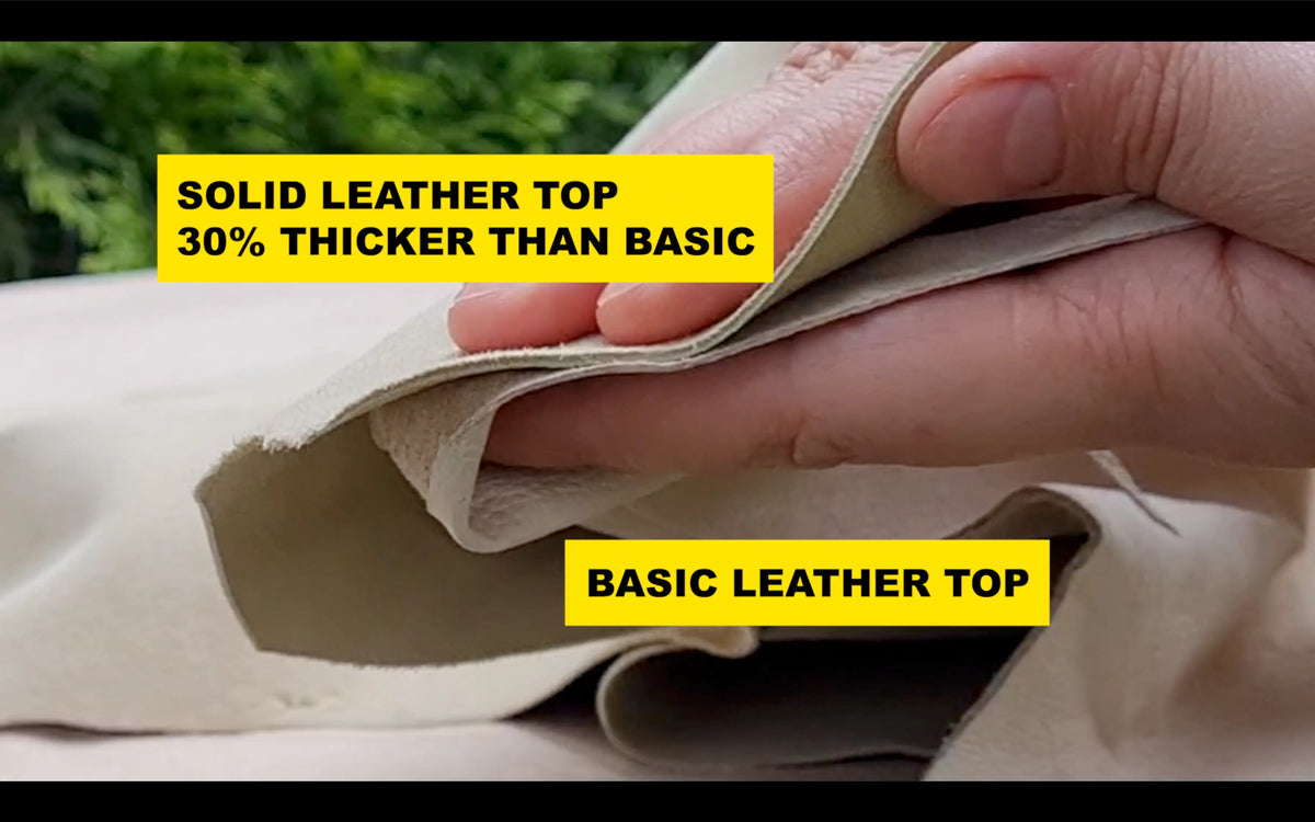 A hand demonstrating the flexibility and premium suede material of SPA GAIT adaptive shoe insoles.